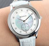 Silver 77 11 579 433 Renault Women's watch Steel casing and crocodile-style