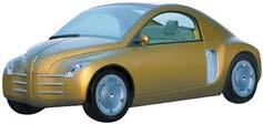 Yellow 77 11 419 259 Miniature Velsatis Concept car