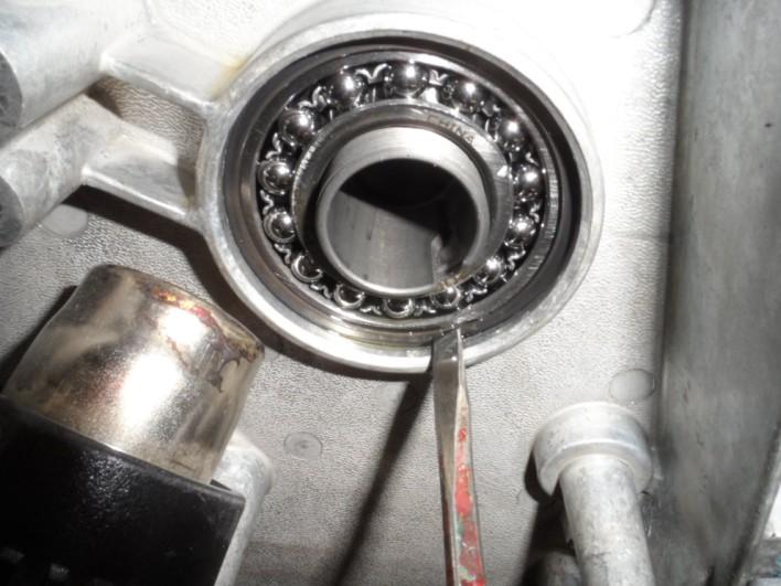 clean out any remaining bearing