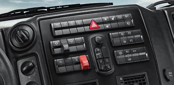 Provide the best working conditions The new controls Making ergonomic progress: The newly designed cab supports the driver especially when the job does not allow much time for making decisions.
