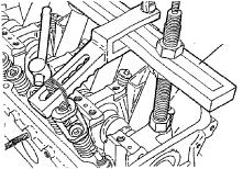 A Dismantle of Cylinder head Bolts (1) Loosen the bolts of each cylinder heads with SST.