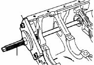 MB998372 6EN0207 Main Points in Assembly A Mount of Rear Bearing of Right Balancing Shaft (1) Coat the engine oil at the outside of the bearing. (2) Mount the right rear bearing with SST.