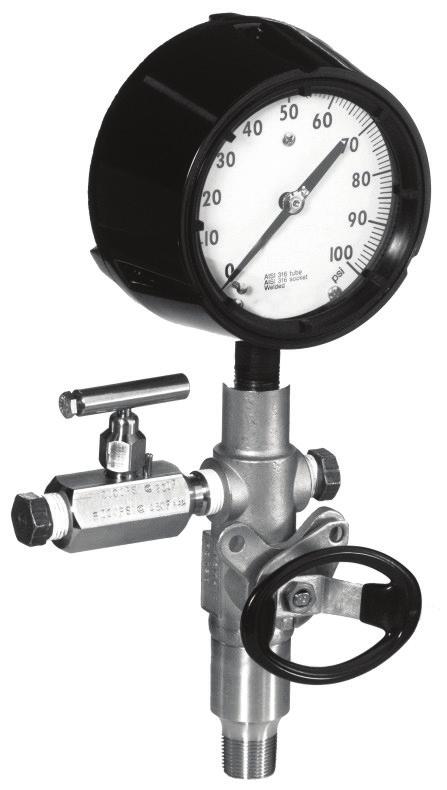 Pressure Applications TBV valve ICS is a complete solution for pressure measurement that can be combined with gauge applications.