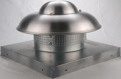 ROOF & WALL XHAUST FANS RM AXIAL XHAUST FANS Suitable for roof or wall mounting Axial impellers constructed with die formed blades riveted to a steel hub Spun aluminum housing for weather-resistant