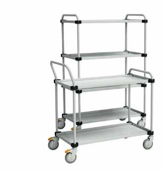 5 Recycling material cart PRMT The recycling carts are ideal for placing underneath or beside the packing bench. The bins are adjustable in angle for ease of use!