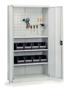 Light-duty shelf cabinets Designed for use in light storage. This cabinet is flat packed in an individual carton with all necessary fittings and instructions.