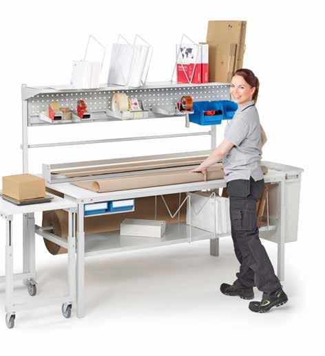 Treston Packing Bench TPB918 is a well thought-out, safe and easy all-in-one choice Safe, economic and ergonomic all-in-one choice Adapts and grows according to needs 50+ accessories and add-on