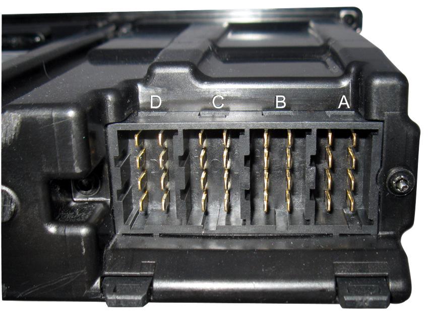 double plug adapter (DDLDP) Vehicle Unit Rear Connections standard cable form (DDL-TC) A CAN-Bus - A B Speed Sender C CAN-Bus - C.