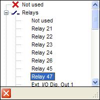 Relay 47 has a N/C (normally closed) contact, selecting NOT will invert the contact
