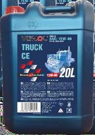 VENOL DIESEL CD 15W-40 VENOL TRUCK CE 15W-40 Multi-grade mineral oil designed for diesel engines with Multi-grade mineral oil designed for diesel engines with and without turbochargers to exceptional