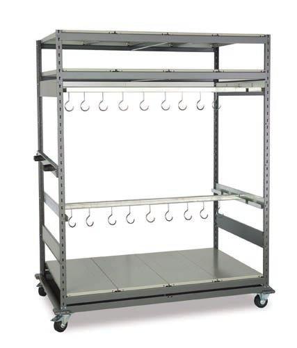 mini-racking and a back-to-back shelving, call the customer service department for compa-tibility of SR62 hanging rails. Hook for Rail 50 lb.