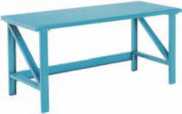 EXTRA-HEAVY-DUTY WORKBENCHES ALL WELDED BENCHES Most solid workbench available All-welded construction features a wood-filled 3/16" steel top with 11 gauge steel legs and stringers Mobile units come