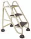 LADDERS & WORK PLATFORMS ALUMINUM ROLLING LADDERS Widely used in hospitals, banks, offices, pharmaceutical and food processing applications Corrosion resistant, easy to clean and non-magnetic