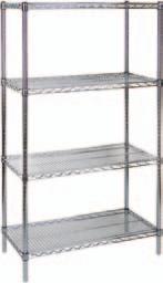 WIRE SHELVING WIRE SHELVING Heavy-gauge chrome-plated shelves with open wire design minimize dust, improve air circulation and provide greater visibility of stored items Post's circular grooves