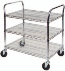 STANDARD DUTY UTILITY CARTS A durable, dependable transport solution that s easy to maneuver Highly rigid construction lets you easily adjust at 1 increments Durable chrome plated handles, shelves
