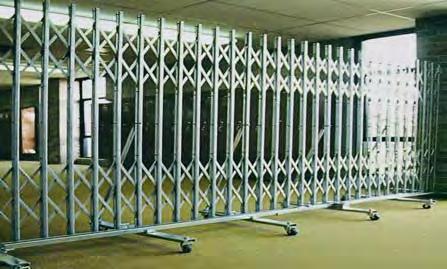 SUPERIOR Portable Traffic Control / Security Gates Vertical bars 3/4" x 3/8" x 14 gauge cold-rolled channel spaced 6" on center.