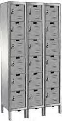 assembly rates). Box lockers do not include a shelf Doors: 18 gauge cold rolled steel, louvered. Frame: 16 gauge cold rolled steel. Body Components: 24 gauge cold rolled steel.