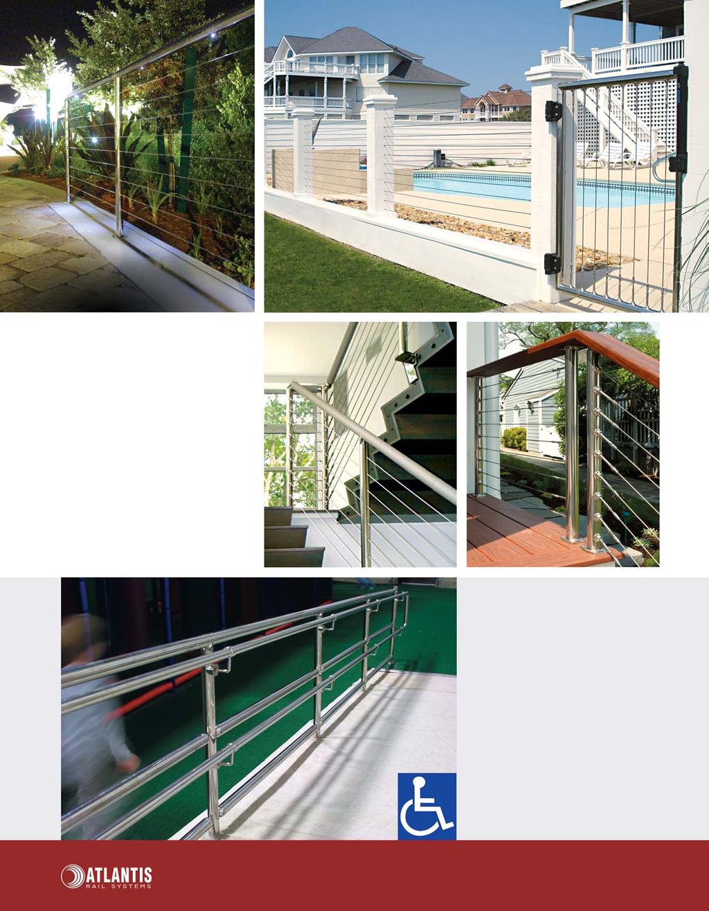 LED ccent Lighting USTOM Stainless Gates ll tlantis Rail systems feature modular components to allow for customization in any size indoor or outdoor project.