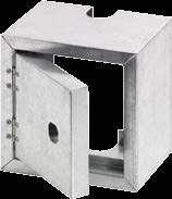 Grey/Gris RAL 9002 50 Gas accessories / Accesoires Gaz Support meter box gas G-4 lateral Norm UNE 60.