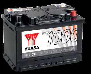 Performance Up to 35% increase in cranking power* *YBX1063 350 CCA YBX5063 480 CCA Specifications & X-Refs Features Approximately 30,000 starts Sealed tip/tilt double lid - Reduces water