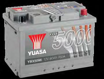 Specification *German Association of the Automotive Industry Performance Up to 20% increase in cranking power* *YBX1063 350 CCA YBX3063 425 CCA Features Approximately 20,000 starts Remote