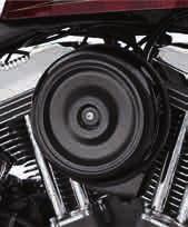 BOBBER-STYLE ROUND AIR CLEANER COVER Low-profile round air cleaner cover adds an attractive nostalgic look to any bike s profile.