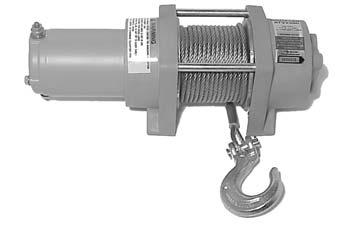 Ramsey Winch Company OWNER'S MANUAL ATV Electric Winch Model ATV3000 ATV3000 WINCH LAYER OF CABLE 2 3 Rated line pull per layer (lbs) 3,000 2,500 2,00 (kgs),350,33 952 Cumulative cable (ft)* 7 5 25