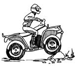 Riding over logs, rocks, and ruts means combining all the active riding skills into one big motion. Your ATV will respond differently for different obstacles (logs, ruts, etc.