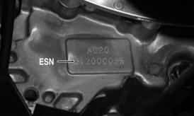 KM809A These numbers are required by the dealer to complete warranty claims properly. No warranty will be allowed by Arctic Cat if the VIN or ESN is removed or mutilated in any way.