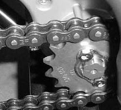 Inspect the sprocket teeth. If there is excessive wear or damage, replace it.