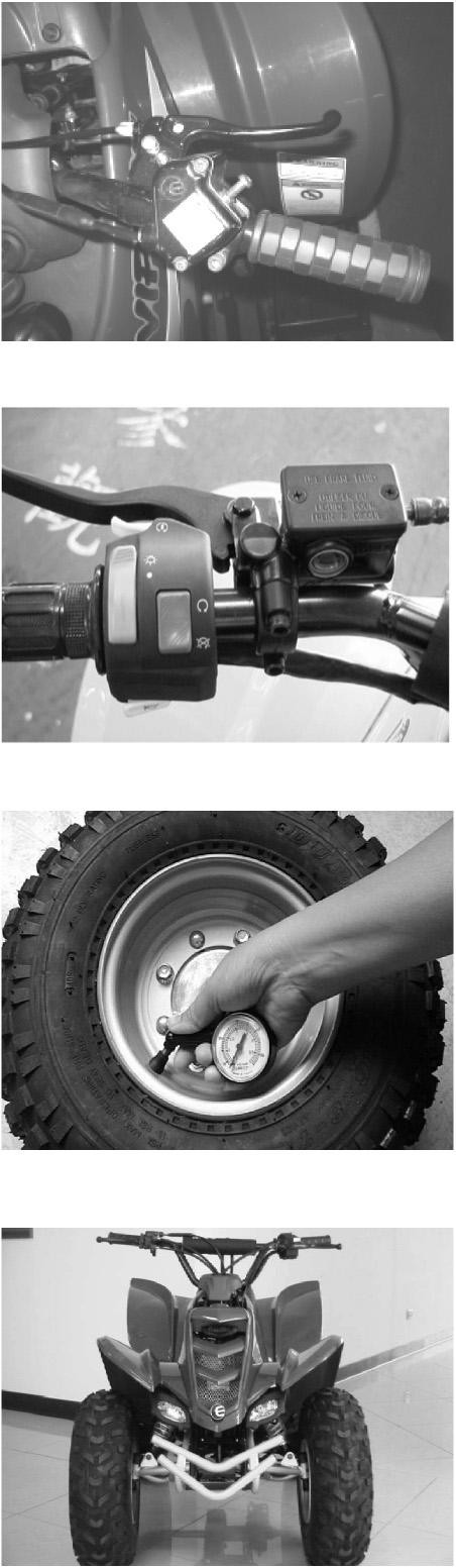 For RXL50M, parking brake in rear axle, the brake switch is located on the (RH) brake lever. Inspect the rear brake lever (the left hand lever) and cable for excessive wear or other damage.