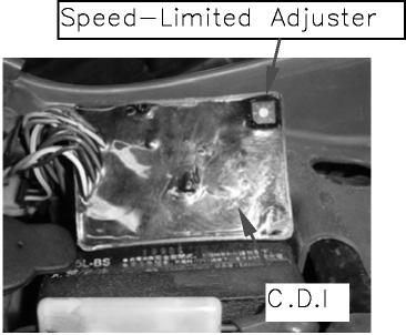 Adjust speed-limited as follows: Sensor Inspect wire for break or damage and check the contact.