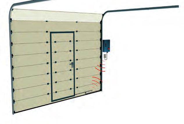 Wireless safety system for industrial doors Main controller WSM2BA2D24 With its neutral IP 66 housing design for outdoor use and built-in antenna, the Carlo Gavazzi main controller makes a discreet