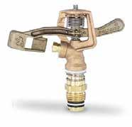 Impact Sprinklers 1/2 (13mm) Full Circle L20H 1/2 13mm Full Circle, Brass Impact Sprinkler n Durable brass die-cast arm n Stainless steel springs and fulcrum pin n Corrosion and grit resistant