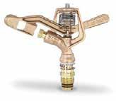 Impact Sprinklers 1/2 (13mm) Full Circle 29JH 1/2 13mm Full Circle, Brass Impact Sprinkler n Extra large body n Stainless steel springs and fulcrum pin n Large body accommodates a wide range of flow