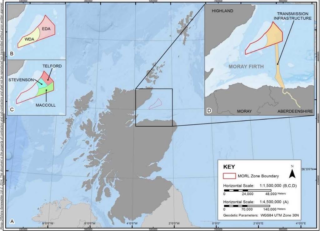 Moray Firth is eligible to participate in the next CfD auction Moray Firth Capacity: 1050 MW Area: 530 km 2 Depth: 35-55 m Wind 9,80 m/s Grid Connection: secure at Newdeer Ownership: EDPR and CTG
