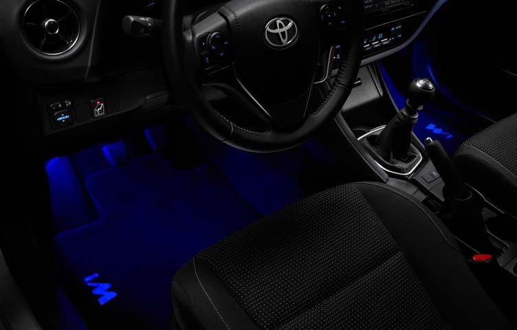 purple or white) Illuminates when front door opens Front footwell