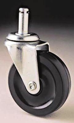 FURNITURE CASTERS LIGHT-DUTY, THREADED STEM CASTERS Light-duty, cold-forged steel caster has a bright, zinc-plated finish to resist corrosion.
