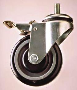 CASTERS TOTAL LOCK SWIVEL & RIGID CASTERS to 275 lbs. A double-braking swivel caster for light-duty applications.