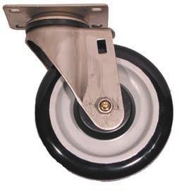 CR-2 Caster with polyurethane wheel CR-3 Caster with steel wheel Top Plate 2-Hole Centers Bolt Overall 3 Steel 75 CR-3 2-5/8 x 1-5/8 2-1/16 1/4 3-1/8 0.