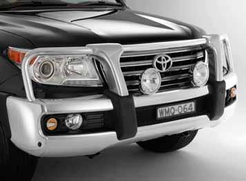 Alloy Nudge Bar2, 3 Designed to protect your LandCruiser from front-end bumps.