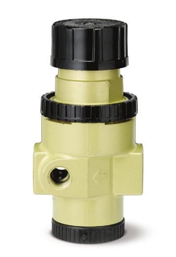 also available Regulated line pressure can be reduced with adjusting knob even when line is dead ended Operating temperature range: 0 to 175 F (-15 to +80 C) with dew point less than air temperatures