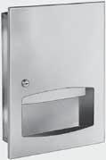 TOWELS & WASTE DISPENSERS MODEL 244 12" (305 mm) 17" (432 mm) Constructed of architectural satin finish stainless steel. Dispenses 800 multi-fold or 600 C-fold towels.