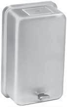 2-1/4" (57 mm) 7-1/8" (181 mm) 6-1/8" (156 mm) MODEL 6583 4-7/8" (124 mm) Powdered soap dispenser of satin finished stainless steel with chrome-plated brass valve. Holds 32 oz. powdered soap.
