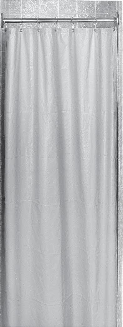 SHOWER PRODUCTS CURTAINS, HOOKS & RODS SHOWER CURTAINS MODEL 9533 Vinyl shower curtain. Fabricated of 6-gauge vinyl material. Hemmed edges and heat-sealed grommets on 6" (152 mm) centers.