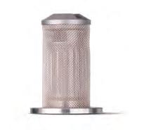 8 bar) s: luminum, brass, polypropylene, 303 stainless steel Mesh: 24, 50, 100, and 200 4514 One-piece design Slotted design accommodates larger