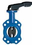 Series 76/70 Centric butterfly valve with loose liner Wafer With lever DN 50-200 and gearbox DN