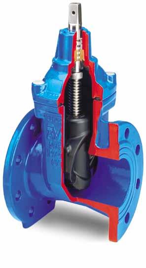 The fixed wedge nut, combined with the guide rails with integrated wedge shoes, secure a smooth operation of the valve and low operating torques.