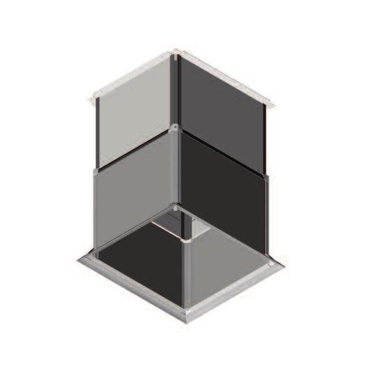 Vertical Exhaust Duct Kit Vertical Exhaust Duct attaches to the top of the cabinet to provide a sealed pathway for hot air from the top of the cabinet to an overhead drop ceiling as part of a closed
