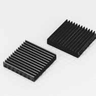 SERIES Unidirectional Fin Heat Sink for BGAs Standard Base Dimensions Height Typical Heat Sink Weight P/N in.